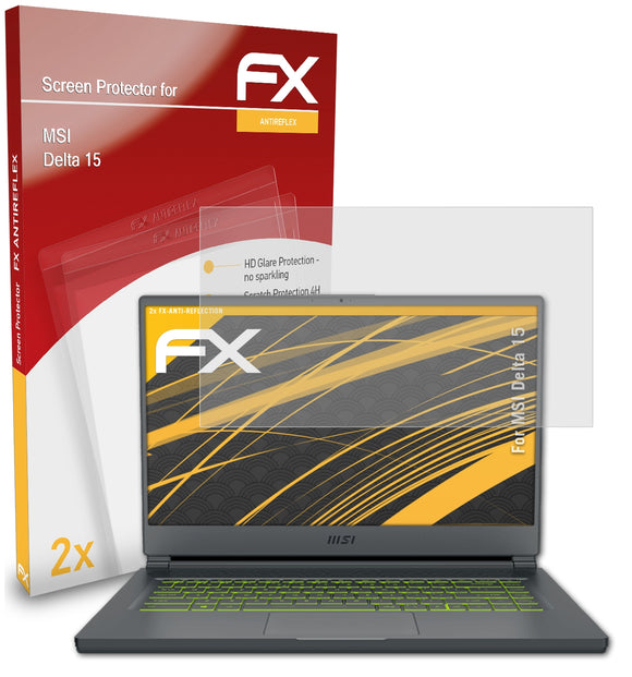 atFoliX FX-Antireflex Displayschutzfolie für MSI Delta 15