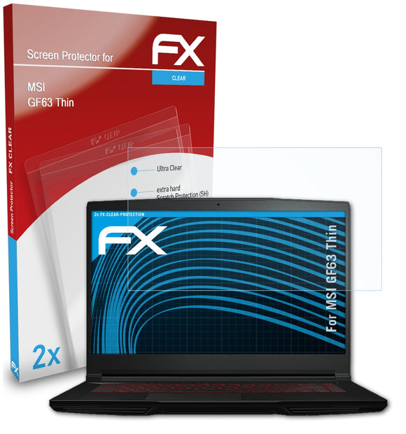 atFoliX FX-Clear Schutzfolie für MSI GF63 Thin
