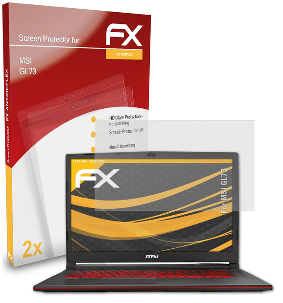 atFoliX FX-Antireflex Displayschutzfolie für MSI GL73
