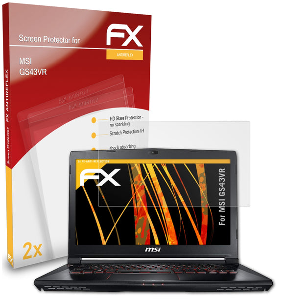 atFoliX FX-Antireflex Displayschutzfolie für MSI GS43VR