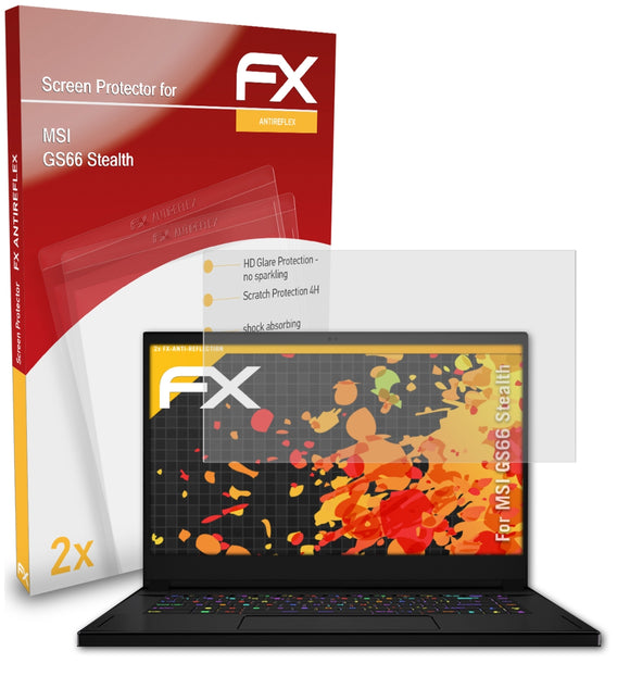 atFoliX FX-Antireflex Displayschutzfolie für MSI GS66 Stealth