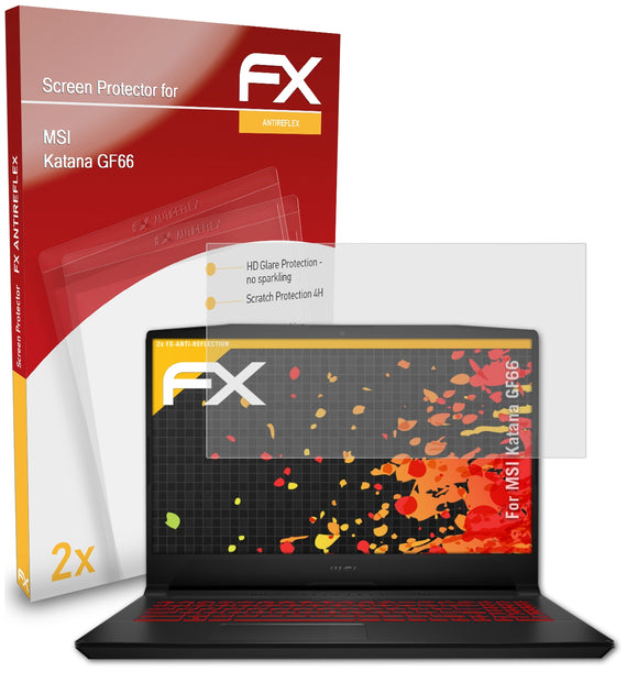 atFoliX FX-Antireflex Displayschutzfolie für MSI Katana GF66