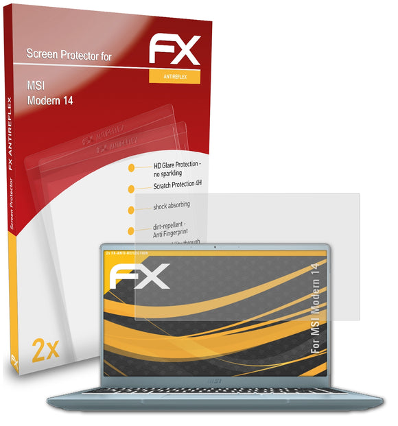 atFoliX FX-Antireflex Displayschutzfolie für MSI Modern 14