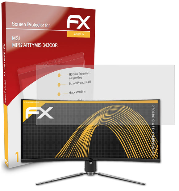 atFoliX FX-Antireflex Displayschutzfolie für MSI MPG ARTYMIS 343CQR