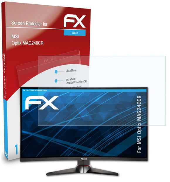 atFoliX FX-Clear Schutzfolie für MSI Optix MAG240CR