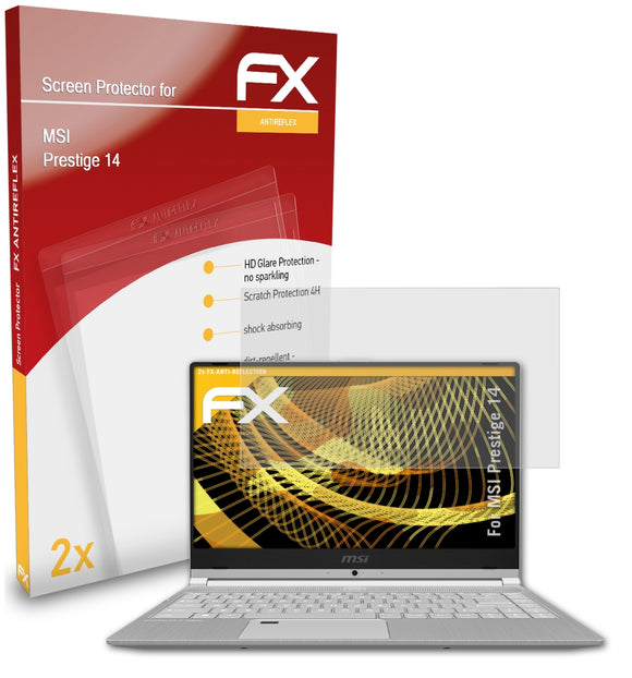atFoliX FX-Antireflex Displayschutzfolie für MSI Prestige 14