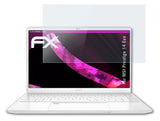 Glasfolie atFoliX kompatibel mit MSI Prestige 14 Evo, 9H Hybrid-Glass FX