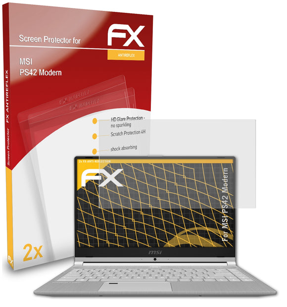 atFoliX FX-Antireflex Displayschutzfolie für MSI PS42 Modern