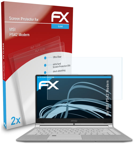 atFoliX FX-Clear Schutzfolie für MSI PS42 Modern
