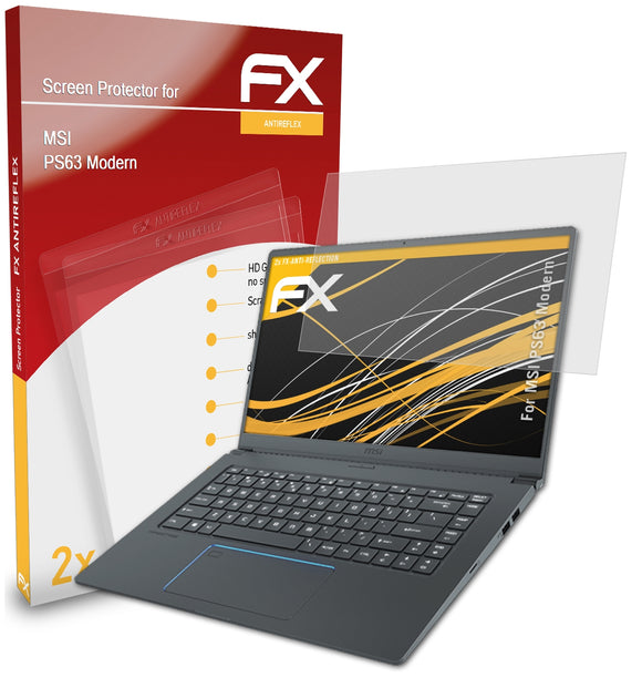 atFoliX FX-Antireflex Displayschutzfolie für MSI PS63 Modern