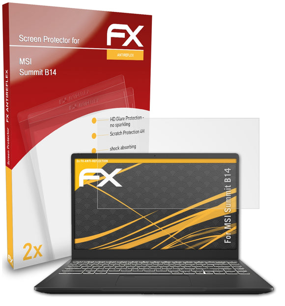 atFoliX FX-Antireflex Displayschutzfolie für MSI Summit B14