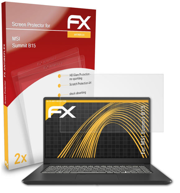 atFoliX FX-Antireflex Displayschutzfolie für MSI Summit B15