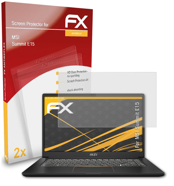 atFoliX FX-Antireflex Displayschutzfolie für MSI Summit E15