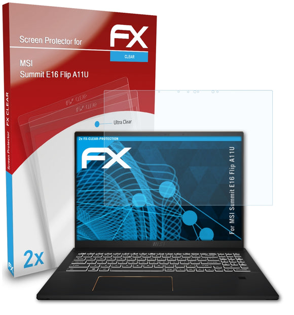 atFoliX FX-Clear Schutzfolie für MSI Summit E16 Flip A11U