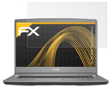 Panzerfolie atFoliX kompatibel mit MSI WF65 Mobile Workstation, entspiegelnde und stoßdämpfende FX (2X)