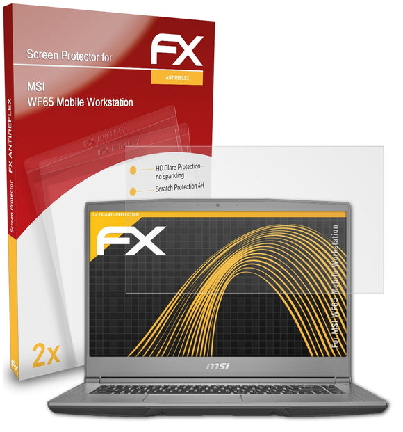 atFoliX FX-Antireflex Displayschutzfolie für MSI WF65 Mobile Workstation