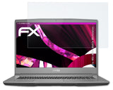 Glasfolie atFoliX kompatibel mit MSI WF65 Mobile Workstation, 9H Hybrid-Glass FX