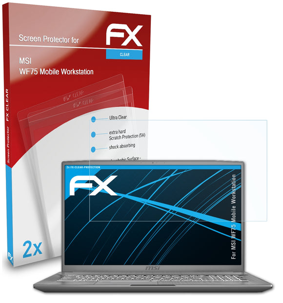 atFoliX FX-Clear Schutzfolie für MSI WF75 Mobile Workstation