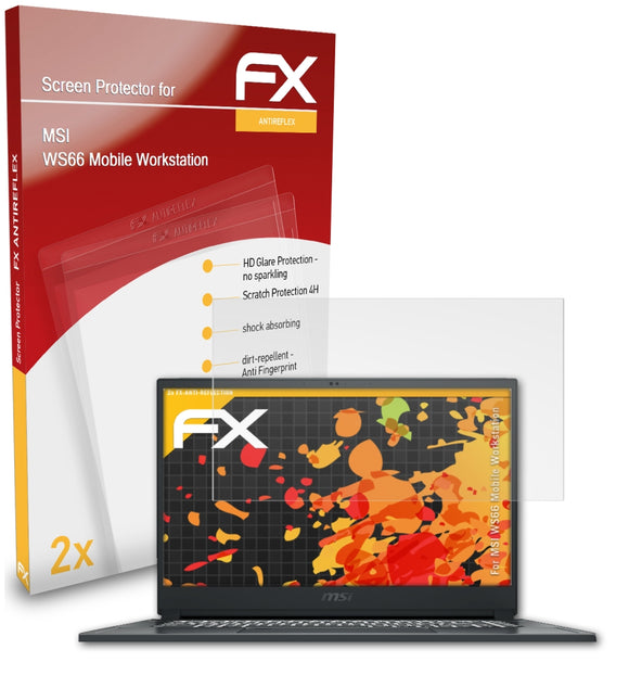 atFoliX FX-Antireflex Displayschutzfolie für MSI WS66 Mobile Workstation