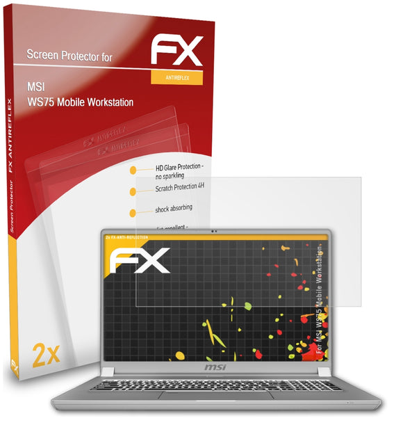 atFoliX FX-Antireflex Displayschutzfolie für MSI WS75 Mobile Workstation