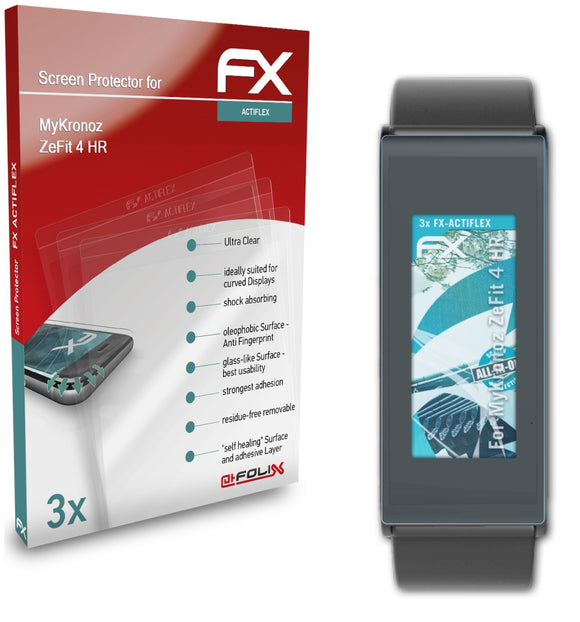 atFoliX FX-ActiFleX Displayschutzfolie für MyKronoz ZeFit 4 HR