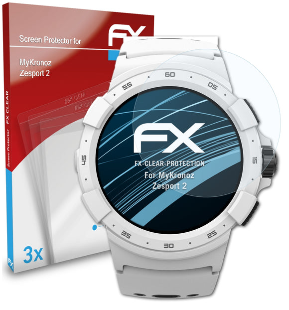 atFoliX FX-Clear Schutzfolie für MyKronoz Zesport 2