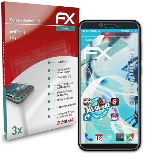 atFoliX FX-ActiFleX Displayschutzfolie für myPhone City 2