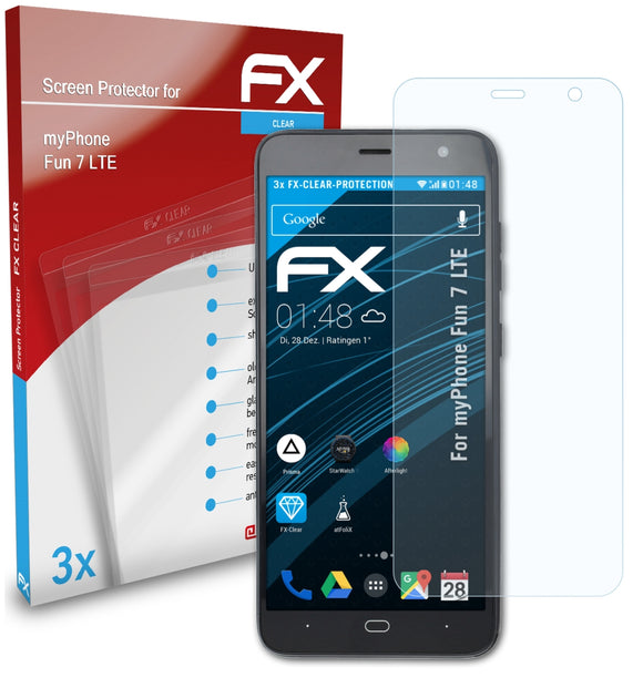 atFoliX FX-Clear Schutzfolie für myPhone Fun 7 LTE