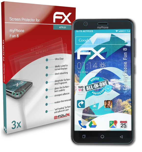 atFoliX FX-ActiFleX Displayschutzfolie für myPhone Fun 8