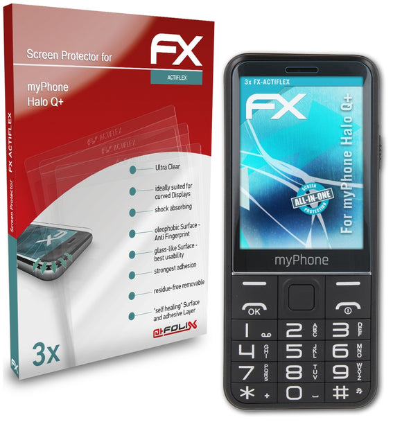 atFoliX FX-ActiFleX Displayschutzfolie für myPhone Halo Q+