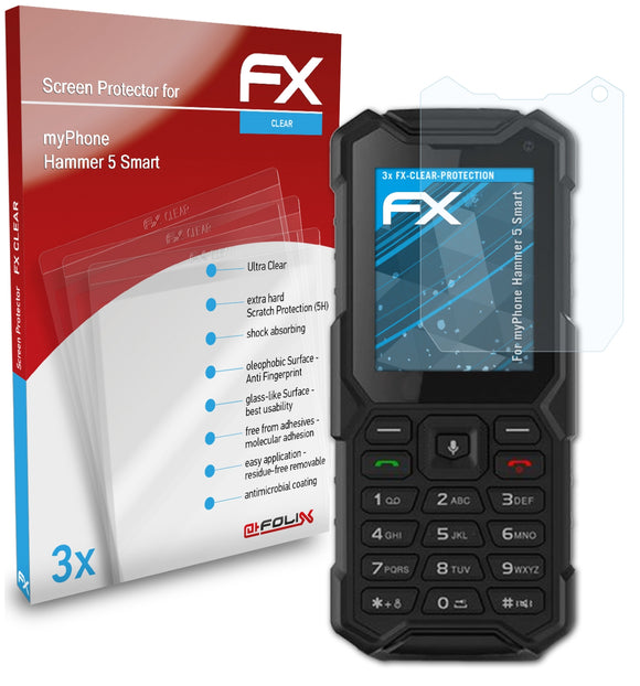 atFoliX FX-Clear Schutzfolie für myPhone Hammer 5 Smart