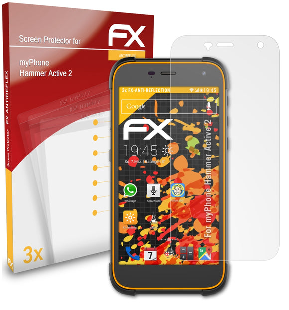atFoliX FX-Antireflex Displayschutzfolie für myPhone Hammer Active 2