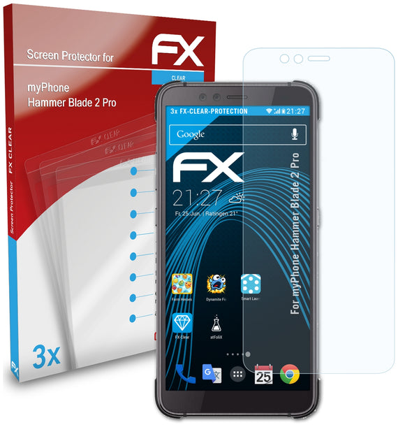 atFoliX FX-Clear Schutzfolie für myPhone Hammer Blade 2 Pro