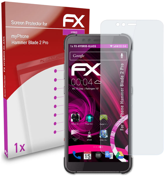 atFoliX FX-Hybrid-Glass Panzerglasfolie für myPhone Hammer Blade 2 Pro