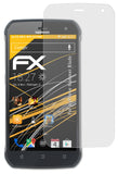 Panzerfolie atFoliX kompatibel mit myPhone Hammer Blade, entspiegelnde und stoßdämpfende FX (3X)