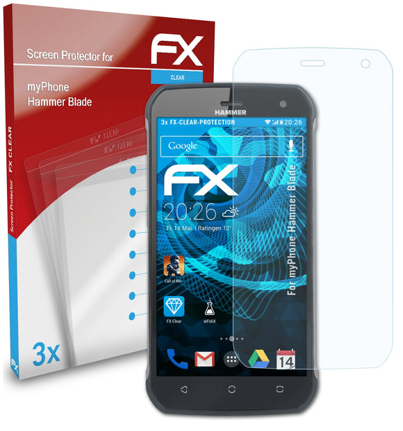 atFoliX FX-Clear Schutzfolie für myPhone Hammer Blade