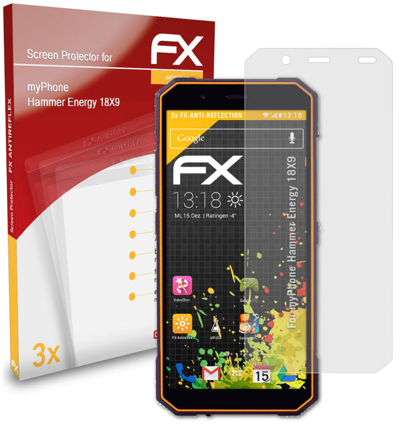 atFoliX FX-Antireflex Displayschutzfolie für myPhone Hammer Energy 18X9