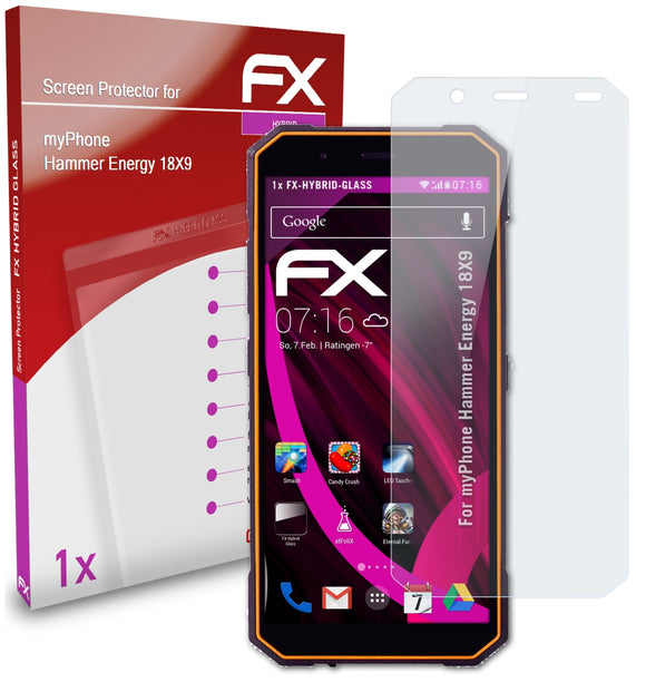 atFoliX FX-Hybrid-Glass Panzerglasfolie für myPhone Hammer Energy 18X9