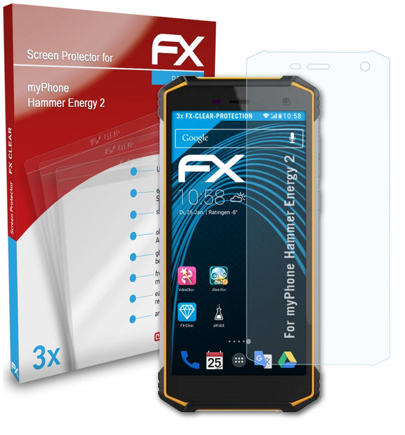 atFoliX FX-Clear Schutzfolie für myPhone Hammer Energy 2