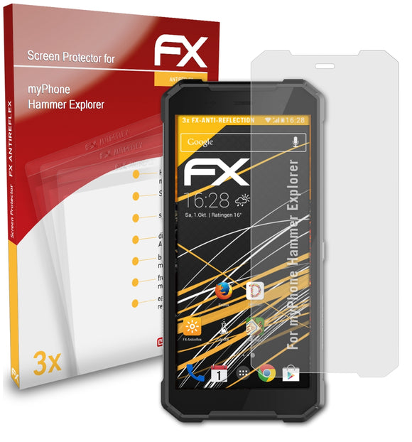 atFoliX FX-Antireflex Displayschutzfolie für myPhone Hammer Explorer