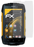 Panzerfolie atFoliX kompatibel mit myPhone Hammer Iron 2, entspiegelnde und stoßdämpfende FX (3X)