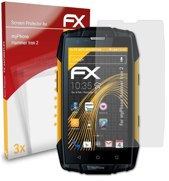 atFoliX FX-Antireflex Displayschutzfolie für myPhone Hammer Iron 2