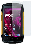 Glasfolie atFoliX kompatibel mit myPhone Hammer Iron 2, 9H Hybrid-Glass FX