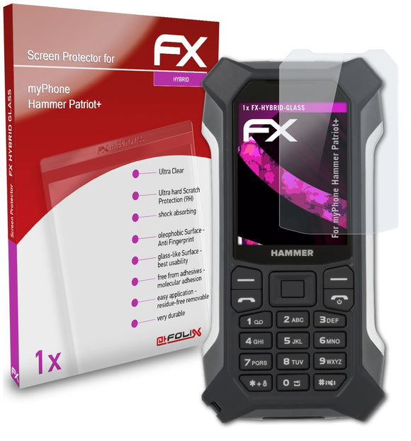 atFoliX FX-Hybrid-Glass Panzerglasfolie für myPhone Hammer Patriot+