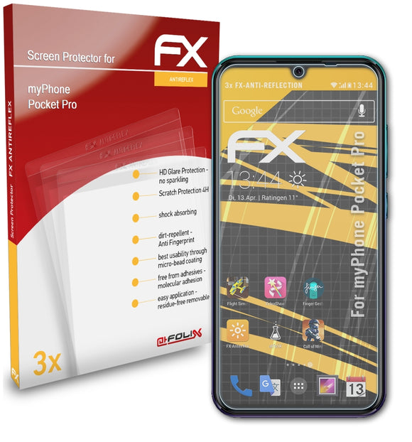 atFoliX FX-Antireflex Displayschutzfolie für myPhone Pocket Pro