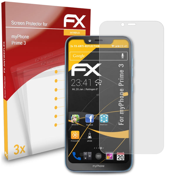 atFoliX FX-Antireflex Displayschutzfolie für myPhone Prime 3