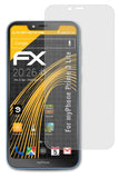 atFoliX Panzerfolie kompatibel mit myPhone Prime 3 Lite, entspiegelnde und stoßdämpfende FX Schutzfolie (3X)