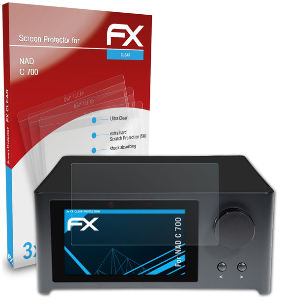 atFoliX FX-Clear Schutzfolie für NAD C 700