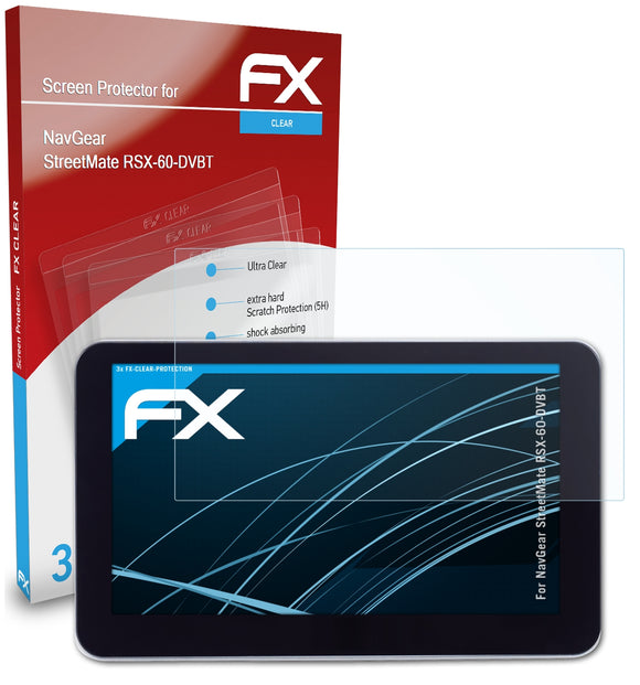 atFoliX FX-Clear Schutzfolie für NavGear StreetMate RSX-60-DVBT