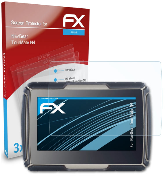 atFoliX FX-Clear Schutzfolie für NavGear TourMate N4